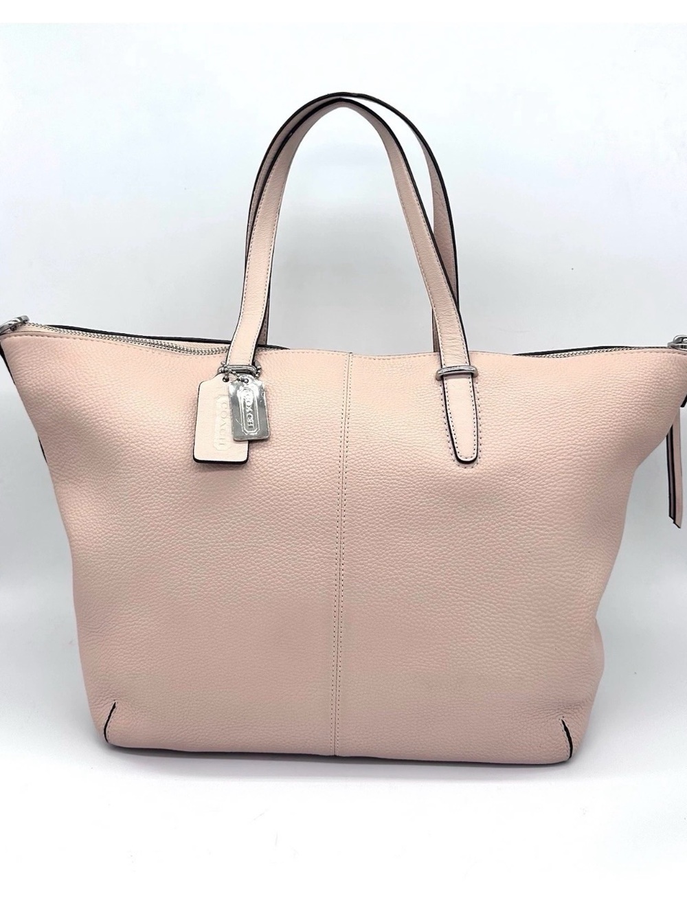 Coach 27930 Bleecker Peach Rose Pink Pebbled Leather Shoulder Bag Handbag